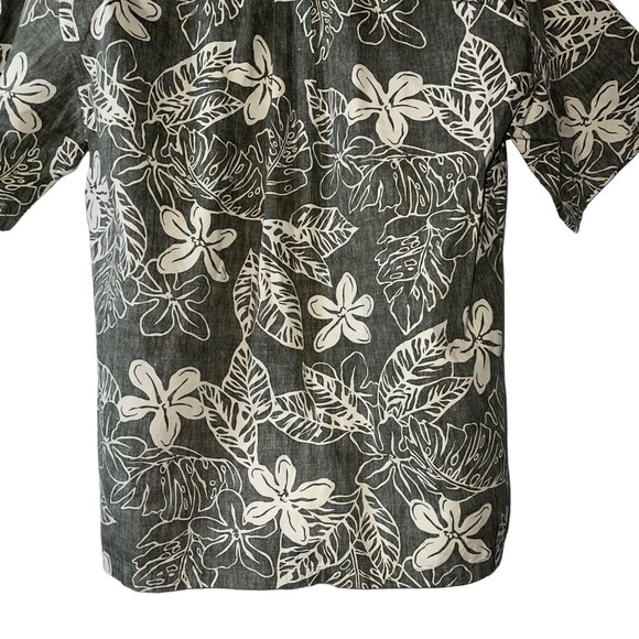 Cooke Street Honolulu Hawaiian Button Up Shirts Men's Size L Green Floral - Picture 8 of 10